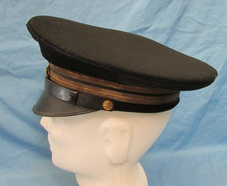  Italian WWII Black Wool Artillery Lieutenants Visor Hat — image 3