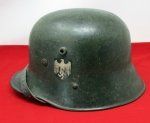 Austrian WWI, German Reissue, Double Decal Army Helmet, Size 64