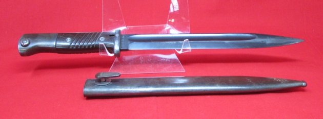  German WWII S84/98 Bayonet & Scabbard, Mismatched, E. Pack 1937 — image 3