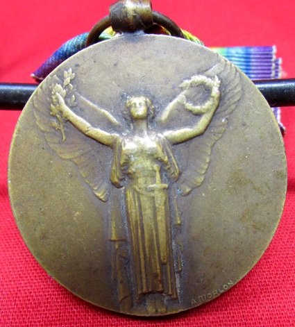  French WWI Victory Medal & Ribbon, A. Morlon — image 3
