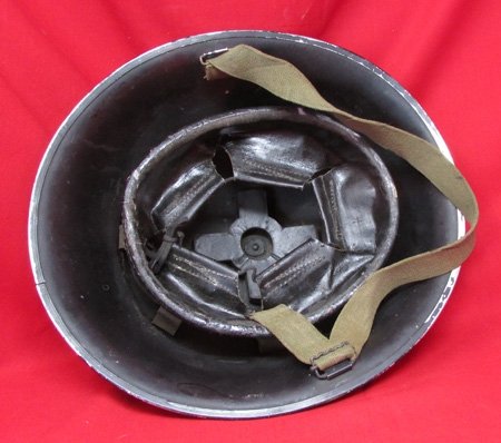  British Korean War Turtle Helmet, Complete — image 5