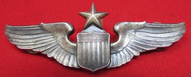  US Vietnam War Era, 3 Inch Senior Pilot Wings, Josten, Sterling, Clutchback — image 2