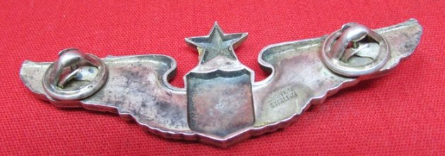  US Vietnam War Era, 3 Inch Senior Pilot Wings, Josten, Sterling, Clutchback — image 3