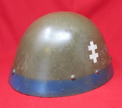  Czech WWII M32/34 Steel Helmet, Slovak Army Exterior — image 3