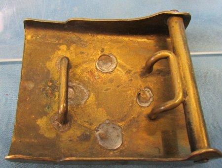  Geman Pre WWI, M1845 Pattern Prussian Enlisted Buckle, 4 Solder Point Reverse — image 3