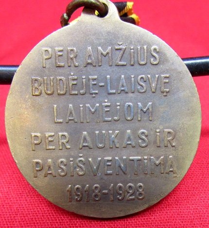  Lithuania Independence 10th Anniversary Medal 1928 — image 4