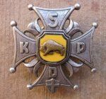 Polish WWII 5th Kresowa Division Badge, Italian Mfg. 800 Silver