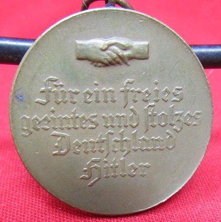  German Hindenburg & Hitler 1933 Election Medal — image 5