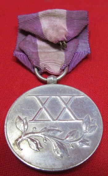  Polish WWII 20 Year Long Service Medal, .950 Silver Marked — image 4