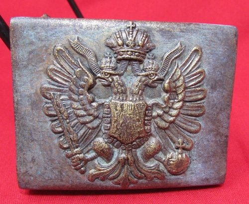  Austrian, WWI Brass Infantry Enlisted Buckle and Keeper, Field Recovered — image 3