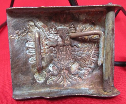  Austrian, WWI Brass Infantry Enlisted Buckle and Keeper, Field Recovered — image 5