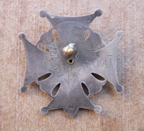  Polish WWII 5th Kresowa Division Badge, Italian Mfg. 800 Silver — image 3