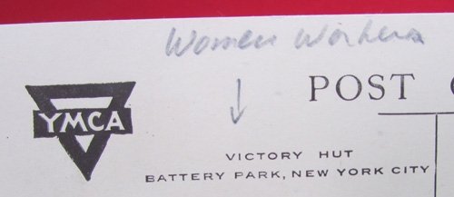  US WWI YMCA Patriotic Postcard, Women Nurses at Victory Hut Battery Park, YMCA — image 5