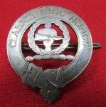 Scottish Clan Buchanan Brooch, Clarior Hinc Honas, Silver Marked
