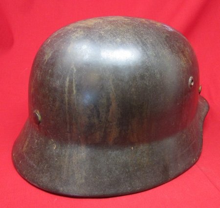  German WWII M1935 Double Decal Steel Helmet Project, SE66 — image 5