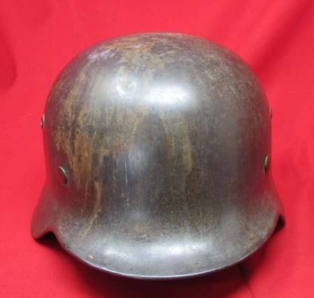  German WWII M1935 Double Decal Steel Helmet Project, SE66 — image 7