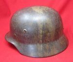 German WWII M1935 Double Decal Steel Helmet Project, SE66