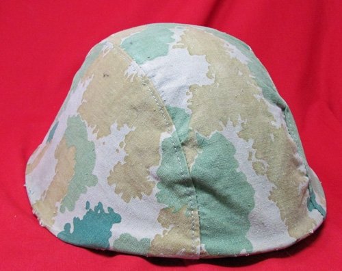  East German Cold War Steel Helmet & Early Camo Cover — image 3