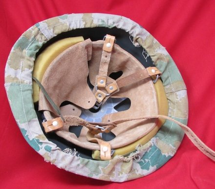  East German Cold War Steel Helmet & Early Camo Cover — image 4