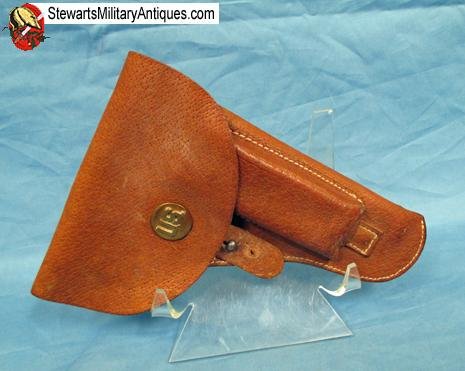  Czech Cold War Era Pigskin Pistol Holster — image 2