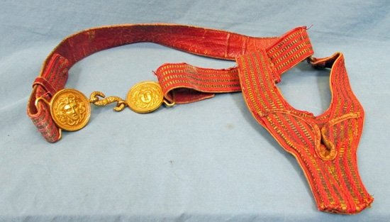  French 2nd Empire Officers Sword Belt & Lionhead Buckles — image 2