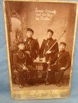 German 1890's Cabinet Card, Parole Heimat, Metz Garrison