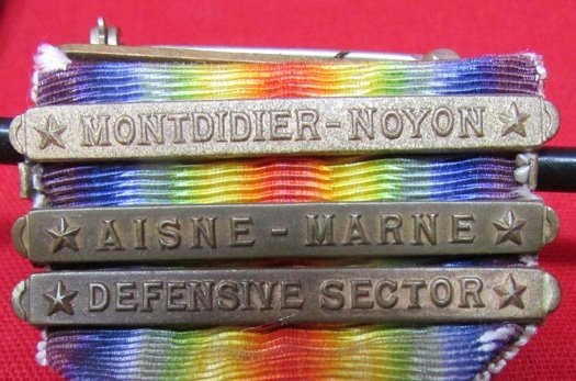  US WWI Victory Medal 3 Campaign Bars — image 3