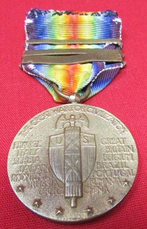  US WWI Victory Medal 3 Campaign Bars — image 4