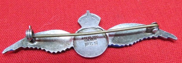  Canada WWII, Enameled RCAF Sweetheart Wings, Sterling — image 4