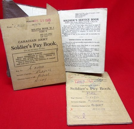  Canada WWI Soldiers Active Service Pay Book Set — image 3