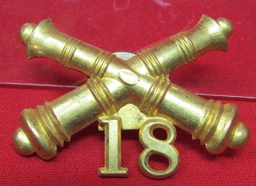  US Indian Wars-SAW, 18th Artillery Hat Insignia — image 2