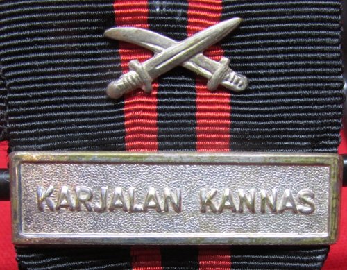  Finland, 1939-1940 Winter War Medal, Karjalan Kannas Clasp — image 3