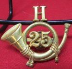 US Indian War Era Field Musician Hat Insignia, 25th Infantry