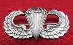US Post WWII Airborne Jump Wings, Sterling, Pinback, V 21