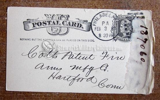  US Indian Wars Era, Colt Firearms Postcard Lot, 5, 1883-1885 — image 5