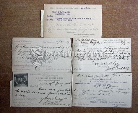  US Indian Wars Era, Colt Firearms Postcard Lot, 5, 1883-1885 — image 6