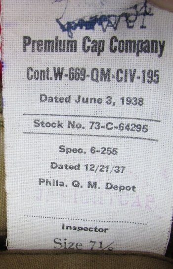  US Pre WWII Army Issue Winter Field Cap, 1938 — image 4