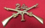 US Indian Wars-SAW, 24th Infantry Collar Insignia