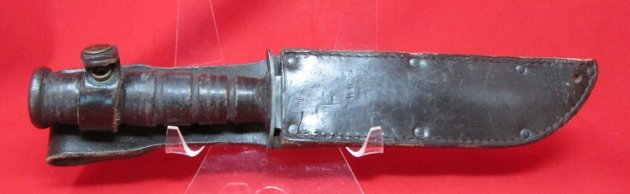  US Vietnam War USMC Kabar Style Utility Knife & Sheath, Camillus Mfg. — image 2