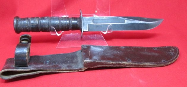  US Vietnam War USMC Kabar Style Utility Knife & Sheath, Camillus Mfg. — image 3