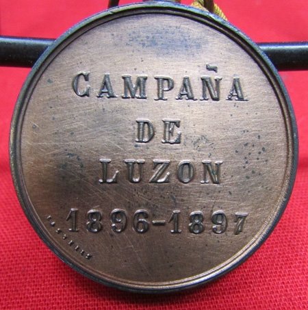  Spain, 1896-1897, Suppresion of Insurection Medal, Luzon Philippines — image 4