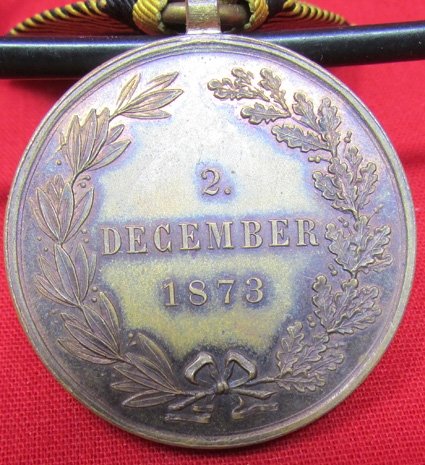  Austrian 1873 Campaign Medal, Pre 1900 Award — image 2