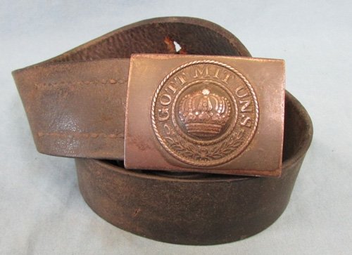  German WWI, Prussian Enlisted Belt & Buckle Set, 1916 dated — image 2