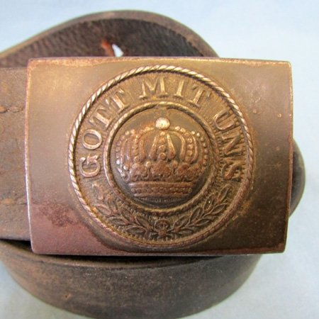  German WWI, Prussian Enlisted Belt & Buckle Set, 1916 dated — image 3