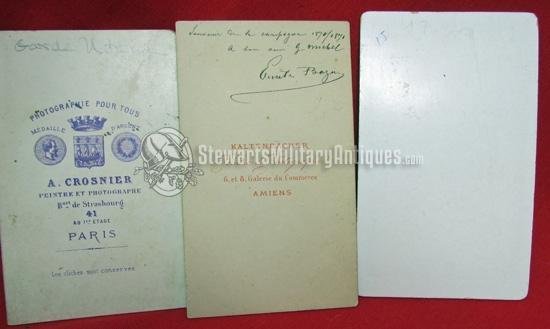  French Franco Prussian CDV Lot of 3, Armed Soldier — image 6