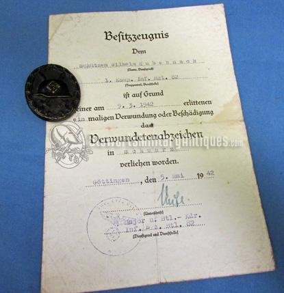  German WWII Wehrpass, Award Document & Medal Lot, KIA Russian Front, 31st Division — image 4