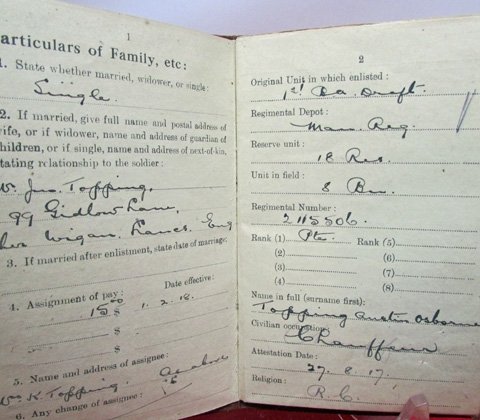  Canada WWI Soldiers Active Service Pay Book — image 4
