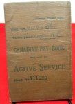 Canada WWI Soldiers Active Service Pay Book