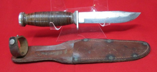  US Utility Knife and Leather Sheath, Schrade-Walden H-15 — image 3