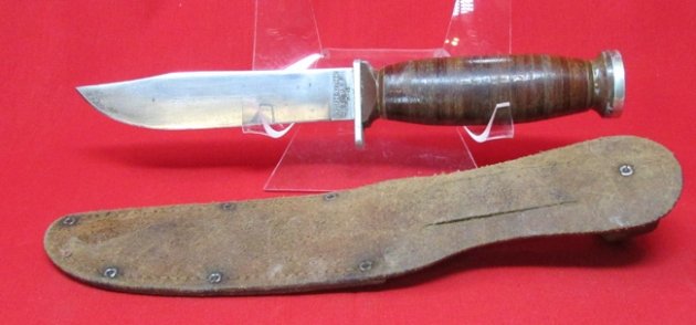  US Utility Knife and Leather Sheath, Schrade-Walden H-15 — image 5